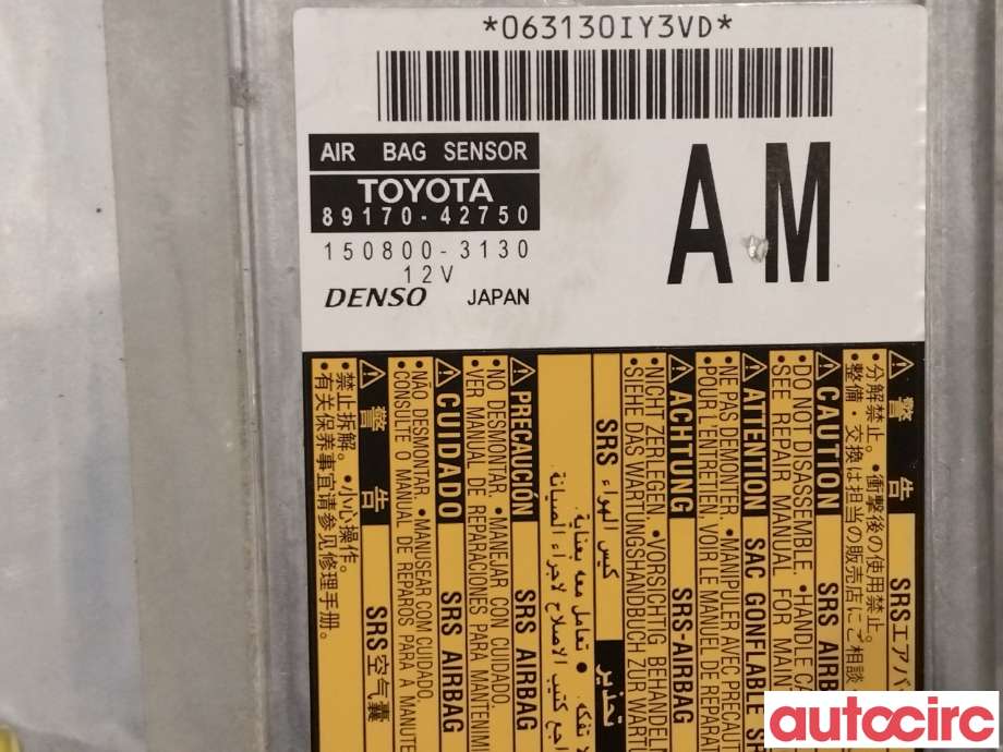 Airbag elektronikk til Toyota RAV4 2013-2015 (Type IV, Fase 1)  (TOYOTA|8917042750|)