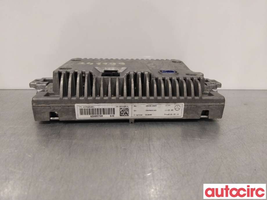 Multimedia display (MCU - Media Controller Unit) til Mercedes C-Klasse 2011-2014 (Fase 2) (W204) (W204) (MERCEDES|A1729004004|)