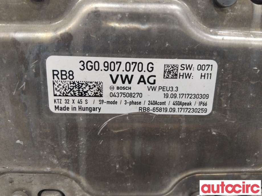 Inverter hybrid til VW Passat 2015-2019 (Fase 1) (B8) (B8) (VOLKSWAGEN|3G0907070G|0437508270)