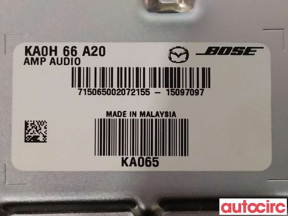 Bilstereo forsterker til Mazda CX-5 2012-2017 (Type I) (MAZDA|KA0H-66-A20|KA0H66A20)