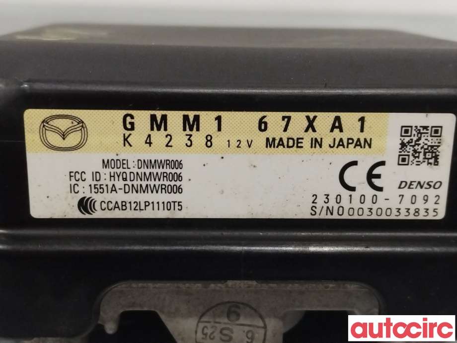 Sensor radar til Mazda CX-5 2012-2017 (Type I)  (MAZDA|GMM1-67-XA1B||GMM167XA1)