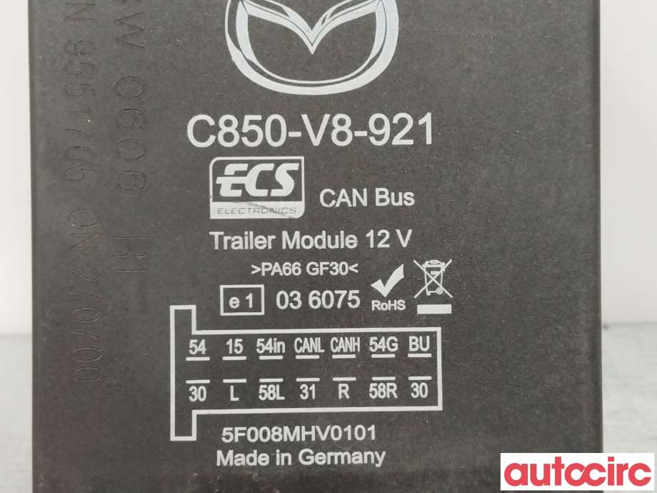 Styreenhet hengerfeste til Mazda CX-5 2012-2017 (Type I)  (MAZDA|C850-V8-921|C850V8921)
