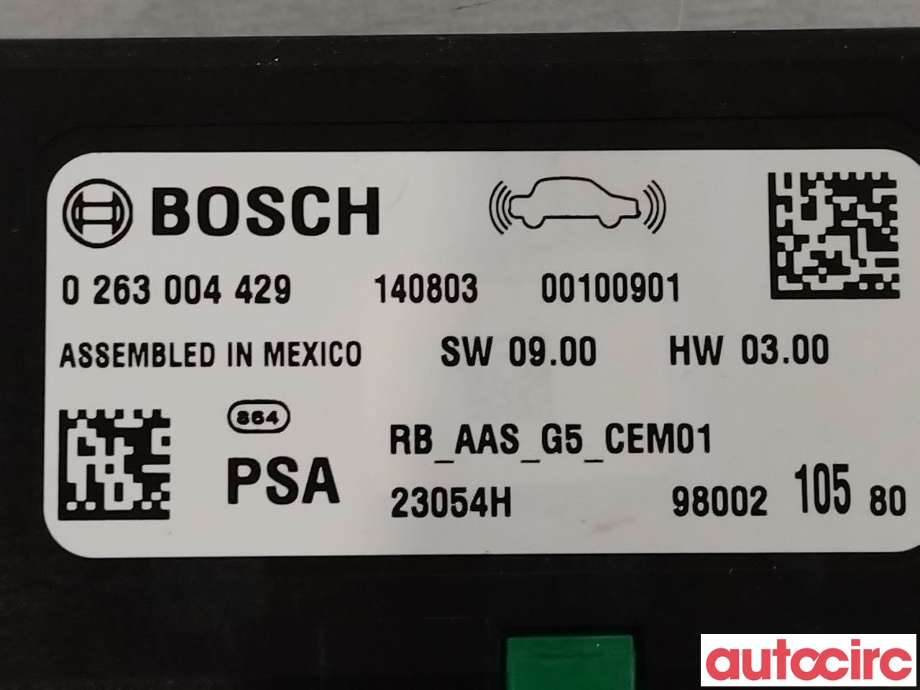 Styreenhet parkering til Peugeot 308 2013-2021 (Type II)  (PEUGEOT|0263004429)
