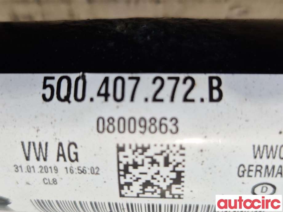 Drivaksel høyre foran til VW Caddy 2015-2020 (Type III, Fase 3)  (VOLKSWAGEN|5Q0407762CX||5Q0407272B)