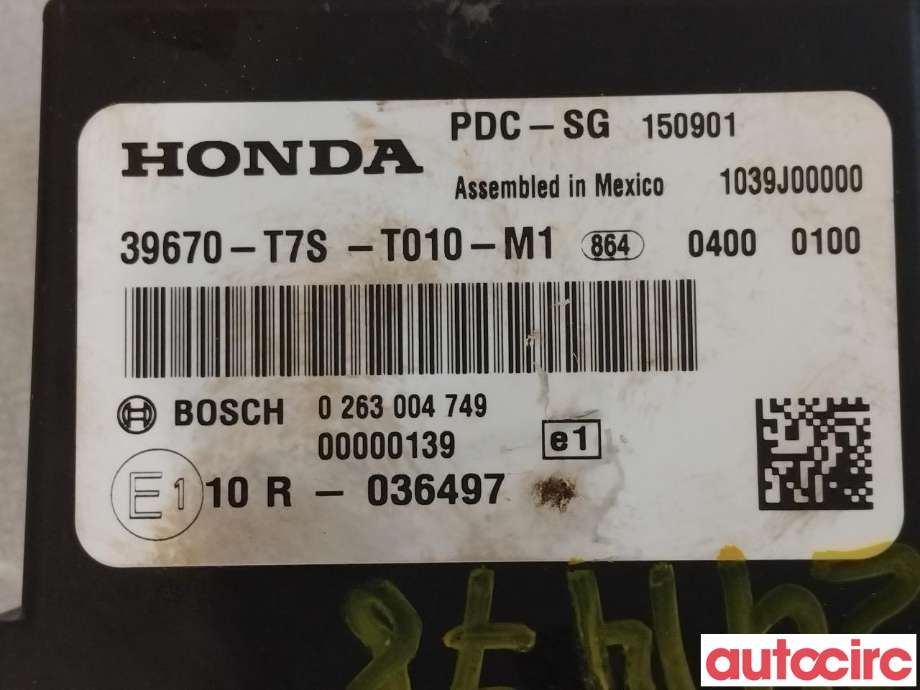 Styreenhet parkering til Honda HR-V 2015-2021 (Type II)  (HONDA|39670-T7S-T01|39670-T7S-T010-M1)