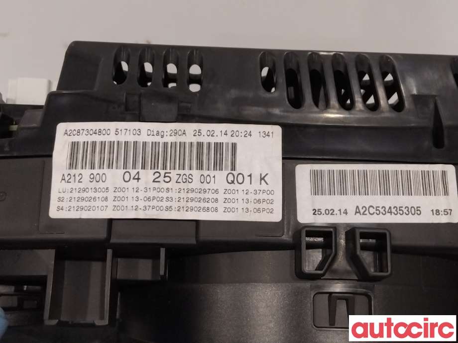 Instrumentpanel til Mercedes E-Klasse 2013-2016 (Fase 2) (W212) (W212) (MERCEDES|A2129000425|)