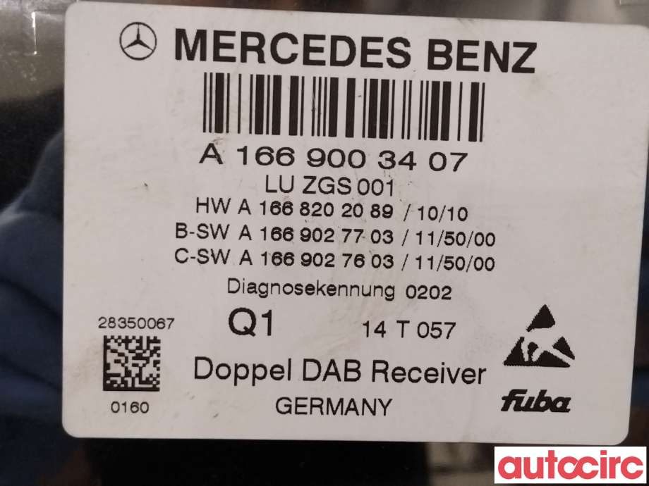 Bilstereo diverse til Mercedes E-Klasse 2013-2016 (Fase 2) (W212) (W212) (MERCEDES|A1669003407|)
