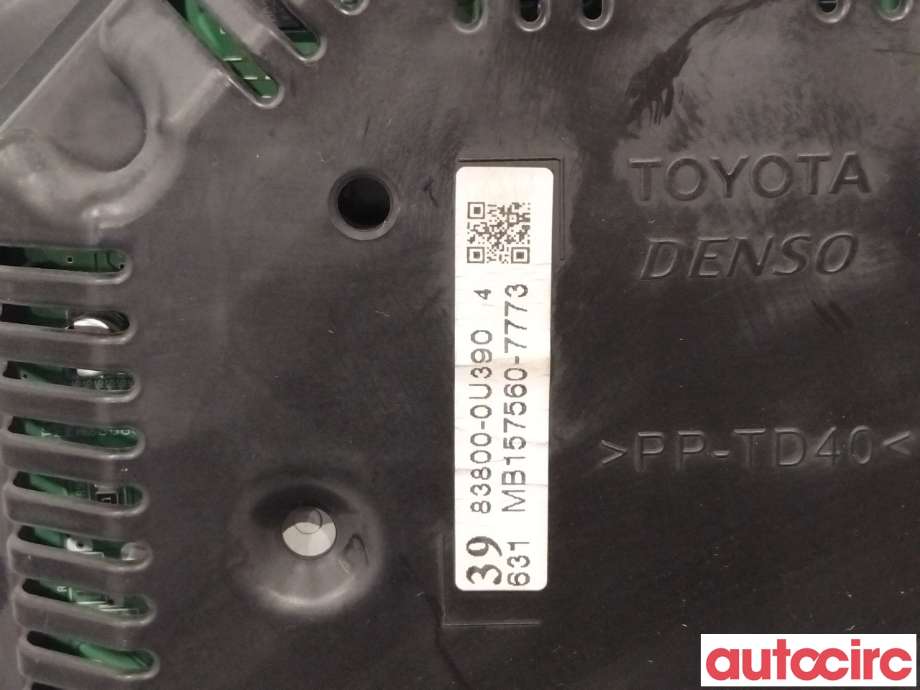 Instrumentpanel til Toyota Yaris 2014-2020 (Type III, Fase 2)  (TOYOTA|838000U390|)