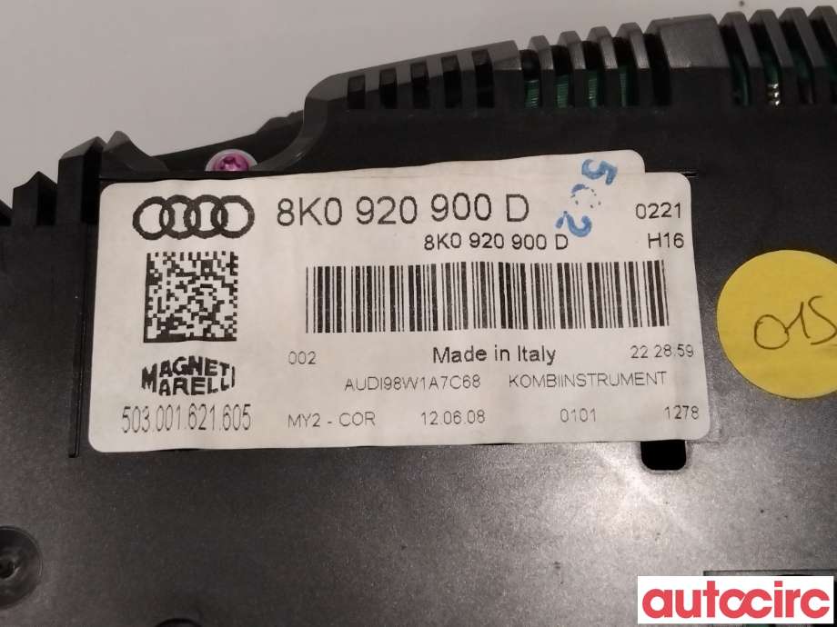 Instrumentpanel til Audi A4 2007-2014 (Type IV) (B8) (B8) (AUDI|8K0920900DX|)