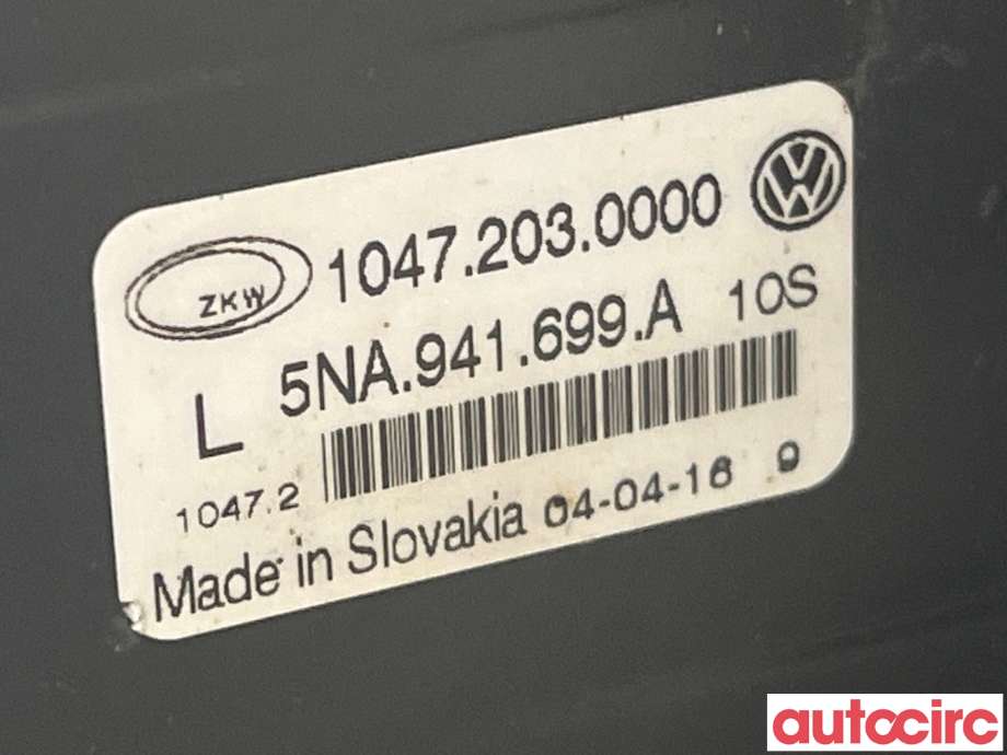 Tåkelykt venstre foran til VW Tiguan 2016-2020 (Type II, Fase 1)  (VOLKSWAGEN|5NA941699)