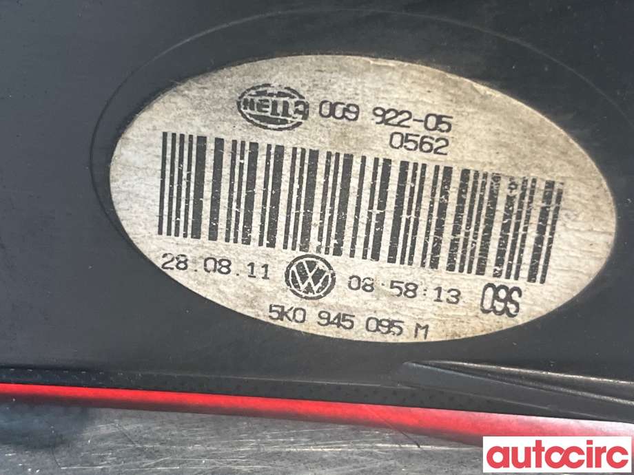 Baklykt venstre til VW Golf VI 2008-2012  (VOLKSWAGEN|5K0945095)