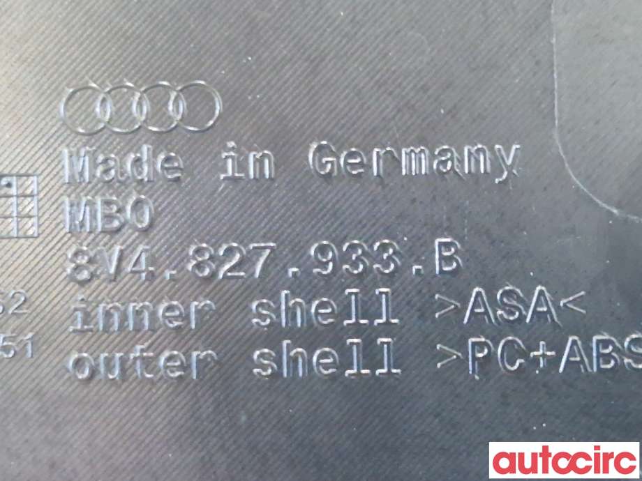 Spoiler bakluke til Audi A3 2016-2020 (Type III, Fase 2)  (AUDI|8V4827933B|)