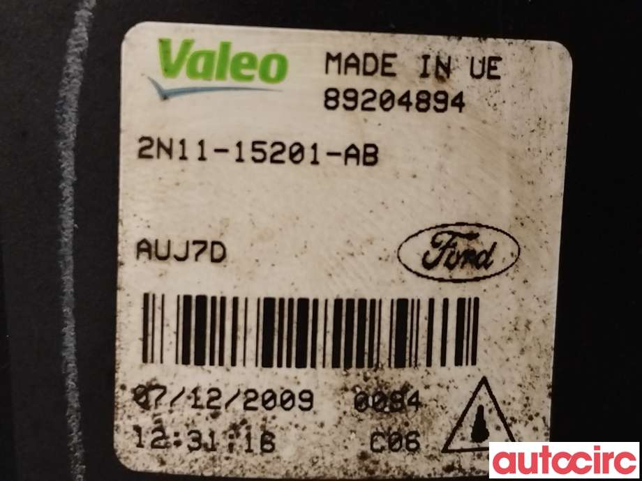 Tåkelykt venstre foran til Ford Fiesta 2008-2012 (Type VI, Fase 1)  (FORD|1209177|89204894)