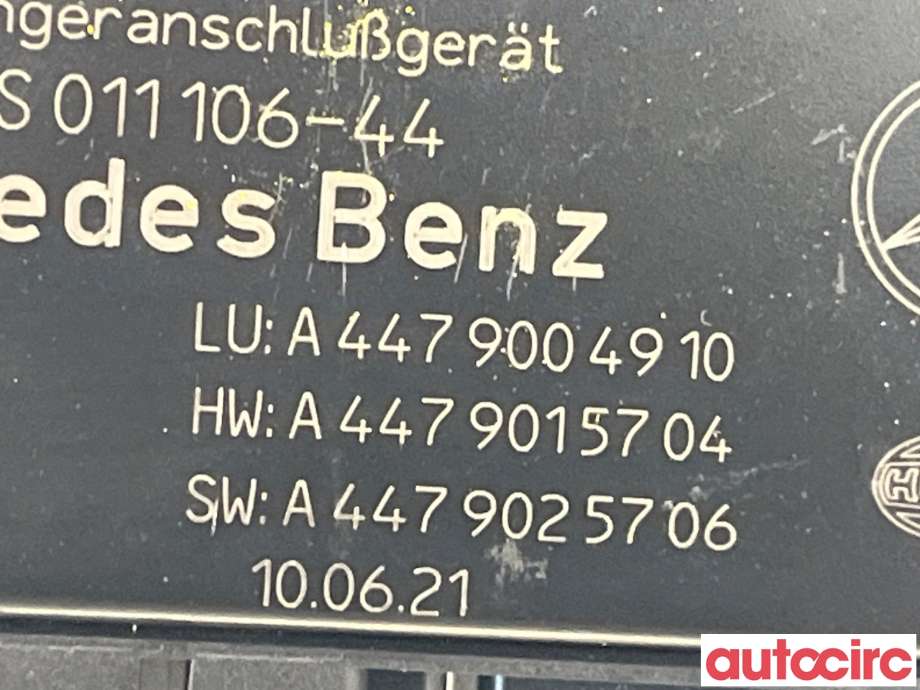 Styreenhet hengerfeste til Mercedes Vito 2014-->> (W447) (W447) (MERCEDES|A4479004910)