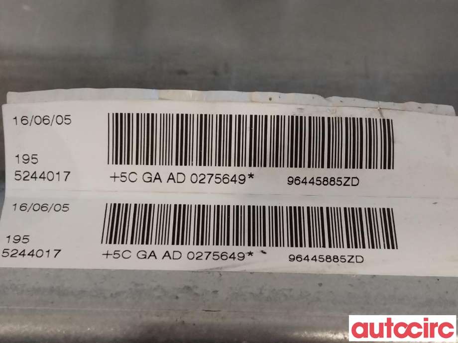 Airbag kne til Peugeot 407 2004-2010  (PEUGEOT|8216CE|96445885ZD)