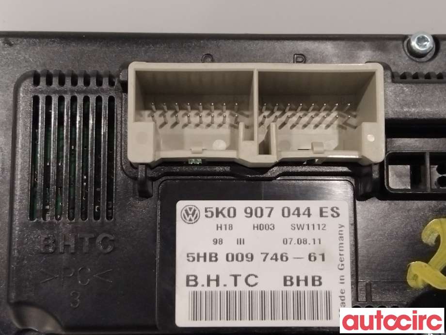 Varmeapparat betjening til VW Golf VI 2008-2012  (VOLKSWAGEN|5K0907044ES|)