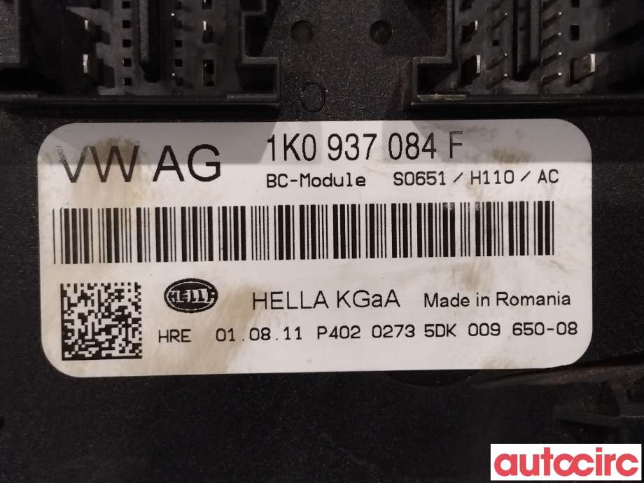 Styreenhet comfort (BCM) til VW Golf VI 2008-2012  (VOLKSWAGEN|1K0937087R|1K0937087AE|1K0937084F)