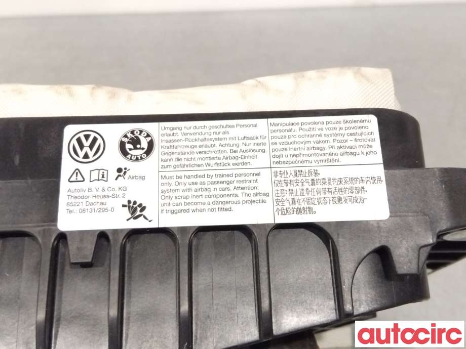 Airbag passasjer til VW Golf VI 2008-2012  (VOLKSWAGEN|5K0880204A|)