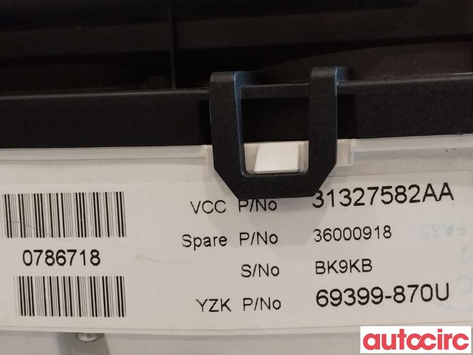 Instrumentpanel til Volvo XC70 2008-2013 (Type II, Fase 1)  (VOLVO|36002600|36000918)