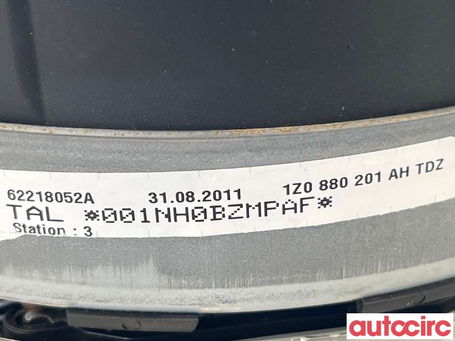 Airbag rattpute til Škoda Octavia 2009-2013 (Type II, Fase 2)  (SKODA|1Z0880201)