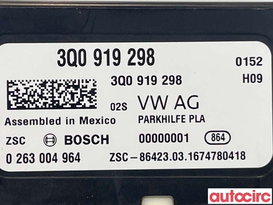 Styreenhet parkering til VW Tiguan 2016-2020 (Type II, Fase 1) (VOLKSWAGEN|3Q0919298)