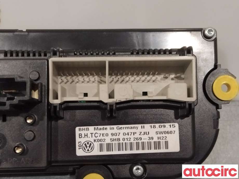 Varmeapparat betjening til VW Transporter / Caravelle 2015-2019 (T6) (T6) (VOLKSWAGEN|7E0907047AF|)