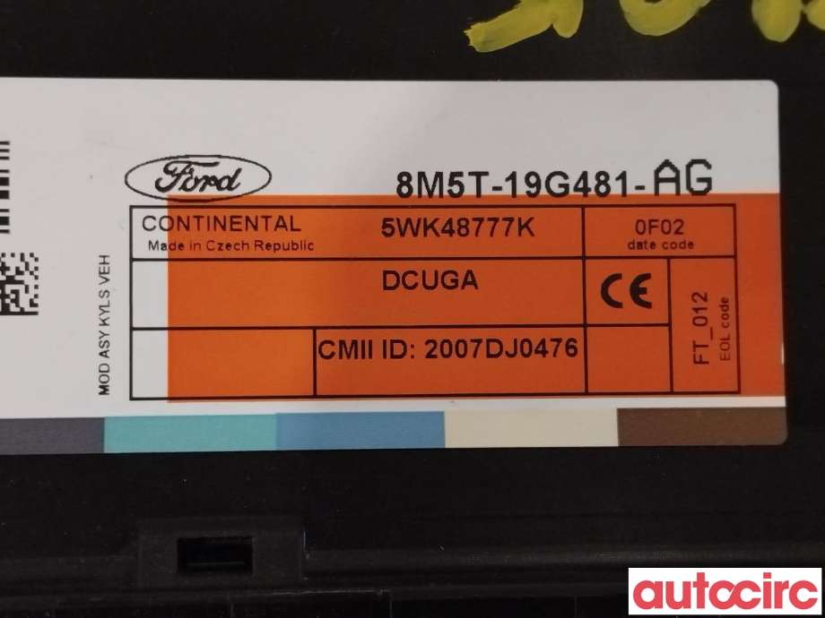 Styreenhet nøkkelfri/keyless til Ford Kuga 2008-2012 (Type I)  (FORD|1701359|5WK48777K)