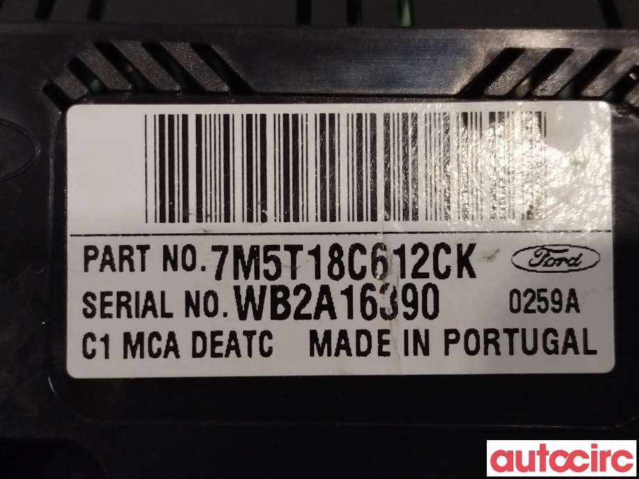 Varmeapparat betjening til Ford Kuga 2008-2012 (Type I) (FORD|1701140|7M5T18C612CK)