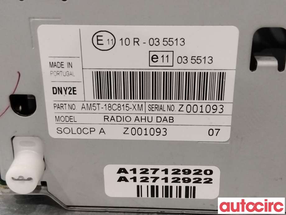 Bilstereo til Ford Fiesta 2013-2017 (Type VI, Fase 2)  (FORD|2277282||AM5T-18C815-XM)