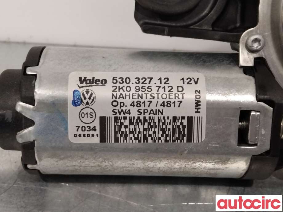 Viskermotor bakrute til VW Caddy 2010-2015 (Type III, Fase 2)  (VOLKSWAGEN|2K0955712C|)