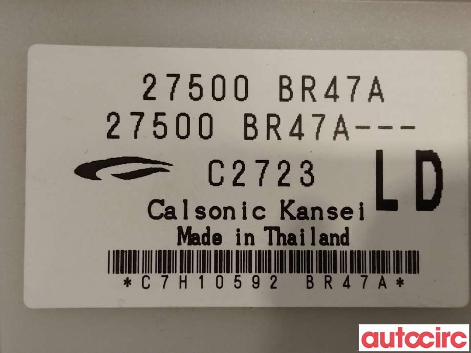 Varmeapparat betjening til Nissan Qashqai 2010-2014 (Type I, Fase 2)  (NISSAN|27500BR47A)
