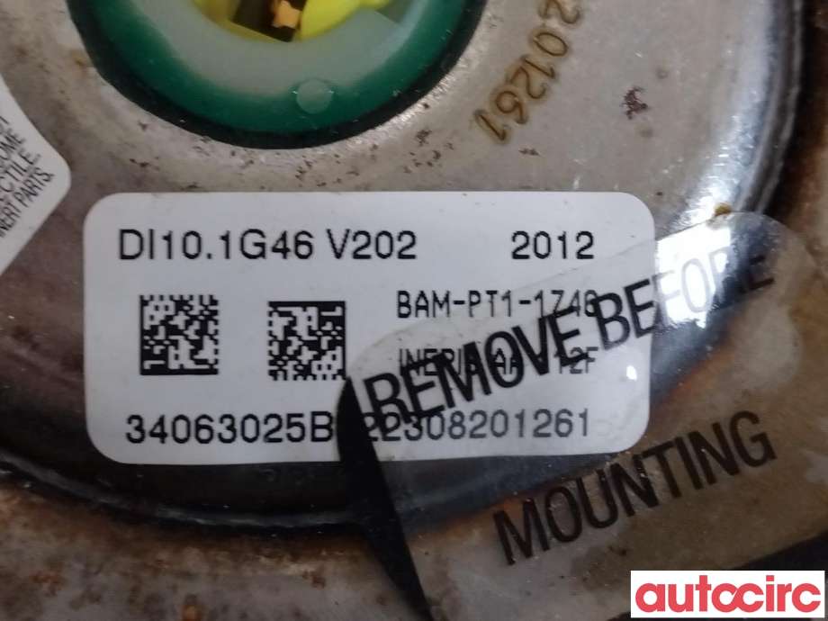 Airbag rattpute til Nissan Qashqai 2010-2014 (Type I, Fase 2)  (NISSAN|98510BR26D)