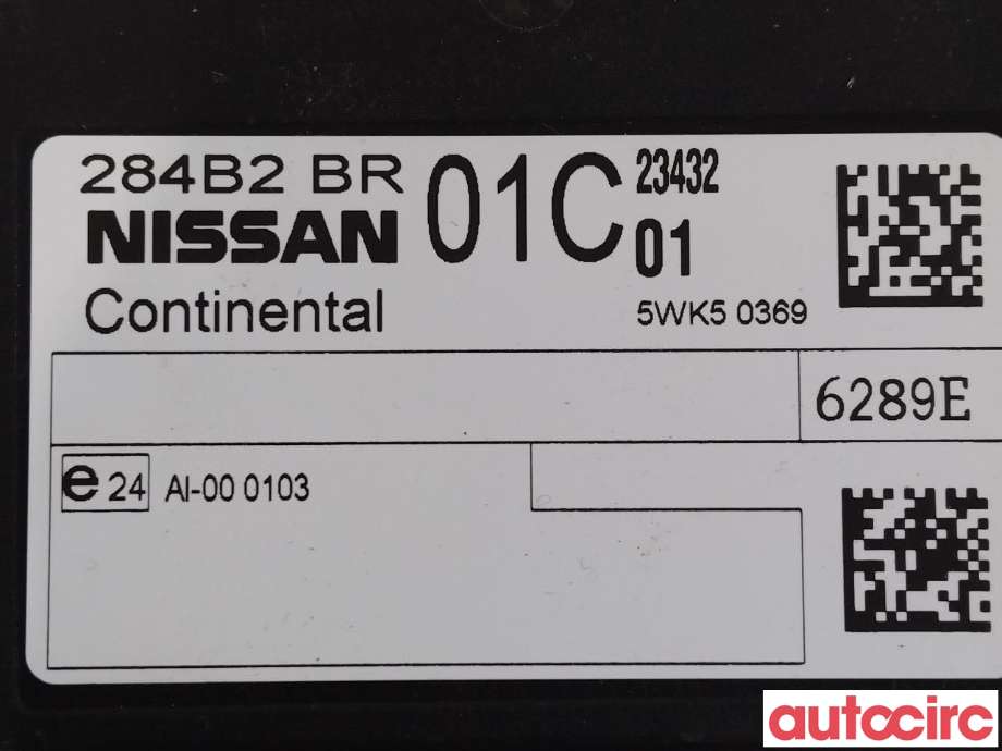 Styreenhet comfort (BCM) til Nissan Qashqai 2010-2014 (Type I, Fase 2) (NISSAN|284B2BR02C|284B2BR01C)