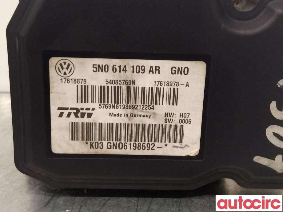 ABS sentral til VW Tiguan 2011-2016 (Type I, Fase 2)  (VOLKSWAGEN|5N0614109BK|54085769N|5N0614109CN)