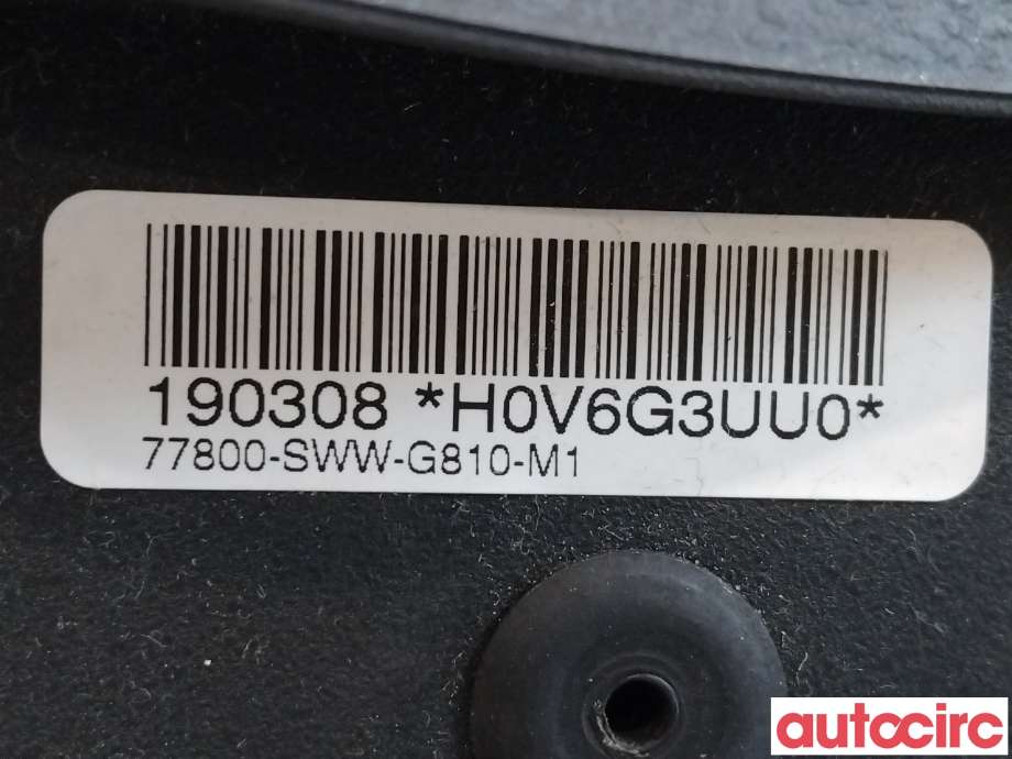 Airbag rattpute til Honda CR-V 2007-2012 (Type III)  (HONDA|77810-SWA-E81ZA|77810SWAE81ZA|77800SWWG810M1)