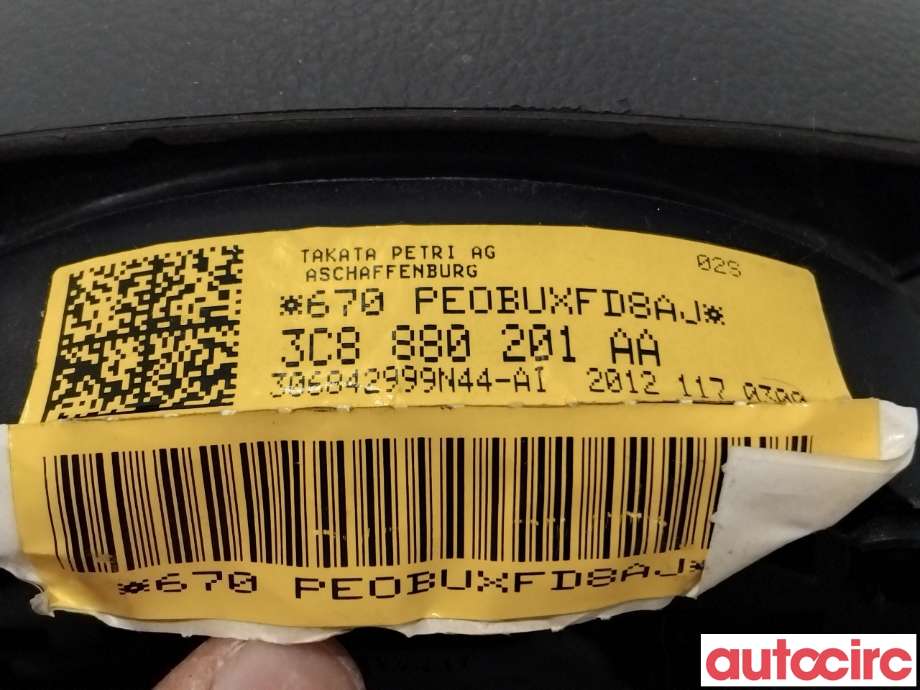 Airbag rattpute til VW Golf VI 2008-2012  (VOLKSWAGEN|5N0880201F||3C0880201AA)