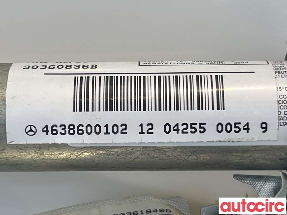 Airbag gardin venstre til Mercedes G-Wagen 1990-->> (W463) (W463) (MERCEDES|A4638600102)