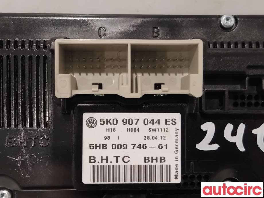 Varmeapparat betjening til VW Golf VI 2008-2012  (VOLKSWAGEN|5K0907044ES|5HB009746-61|5K0907044HB)