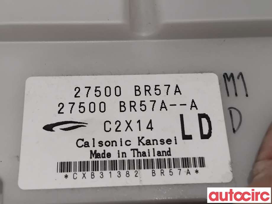 Varmeapparat betjening til Nissan Qashqai 2010-2014 (Type I, Fase 2) (NISSAN|27500BR47A||27500BR57A)