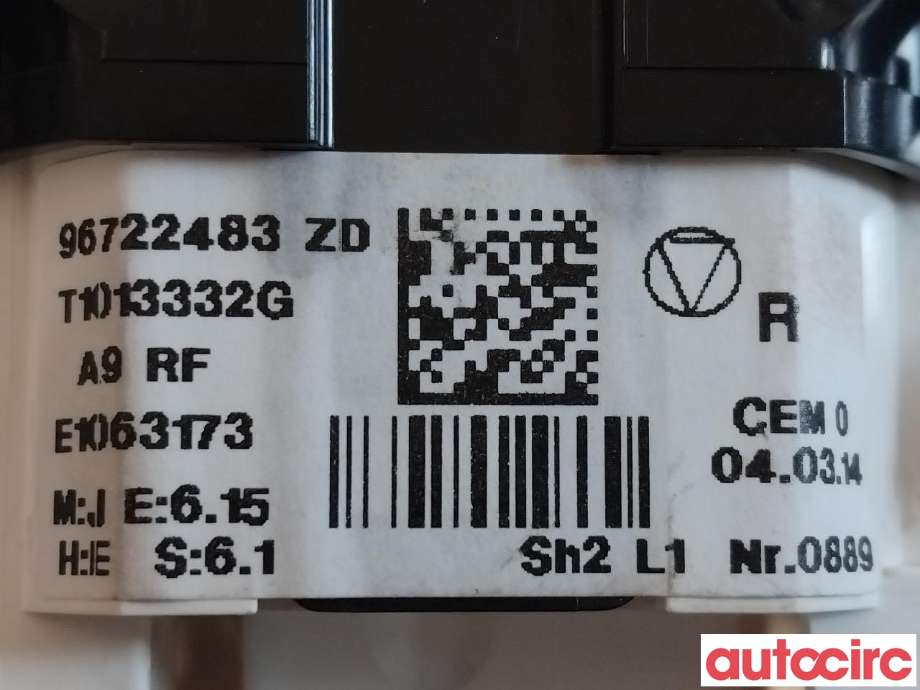 Varmeapparat betjening til Peugeot 208 2012-2019 (Type I)  (PEUGEOT|9672248380|96722483ZD)
