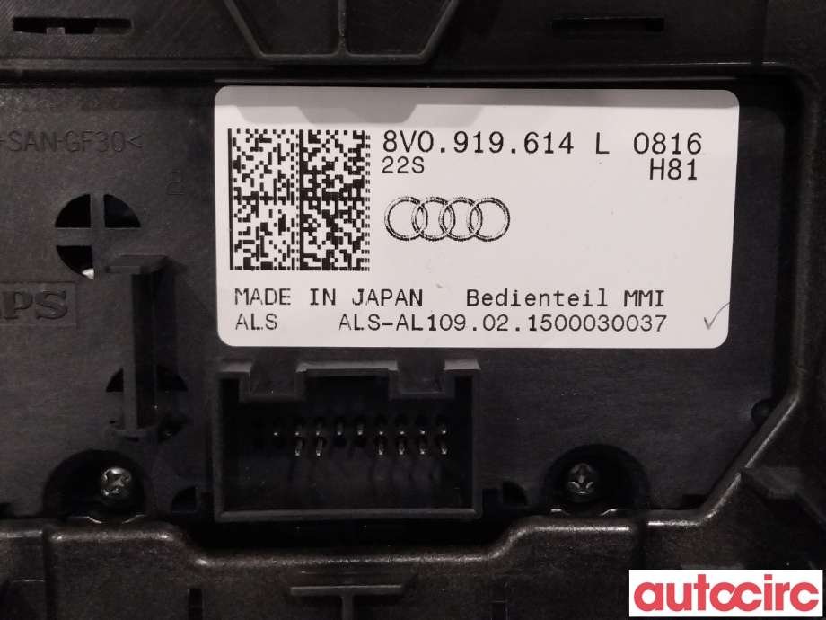 Bilstereo diverse til Audi A3 2012-2016 (Type III, Fase 1) (AUDI|8V0919614L|)