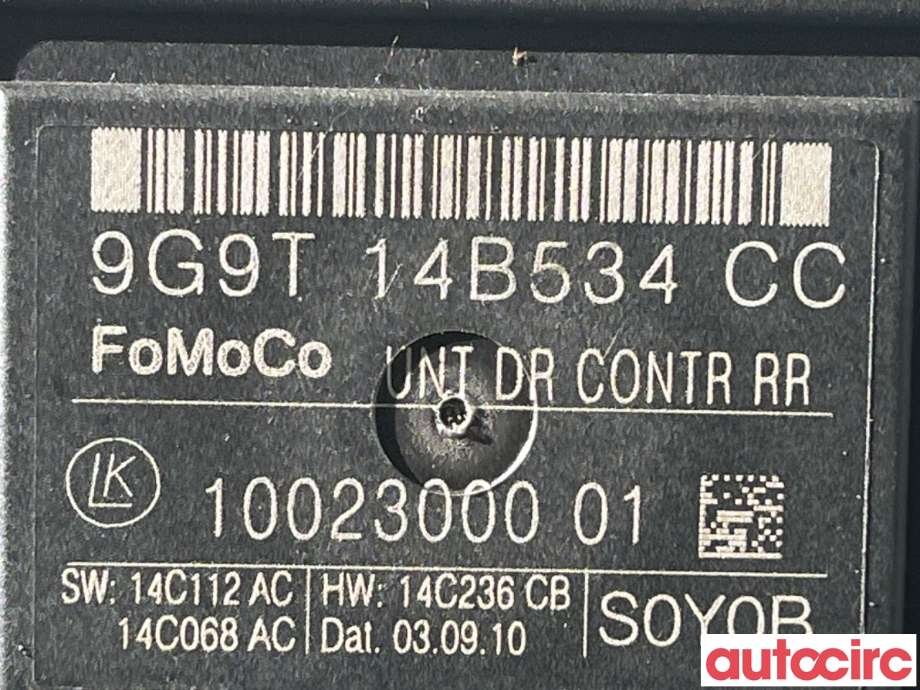 Styreenhet dør venstre foran til Volvo V70 2007-2013 (Type III, Fase 1)  (VOLVO|31295415|1002300001|9G9TB534CC)