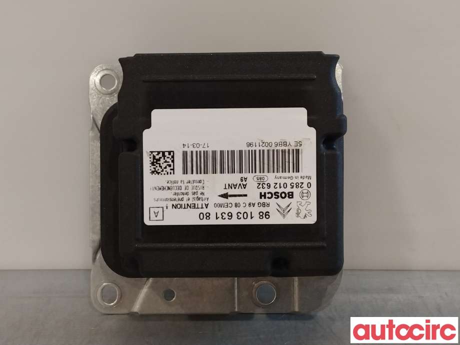 Airbag elektronikk til Peugeot 208 2012-2019 (Type I) (PEUGEOT|9812713380|9810363180)