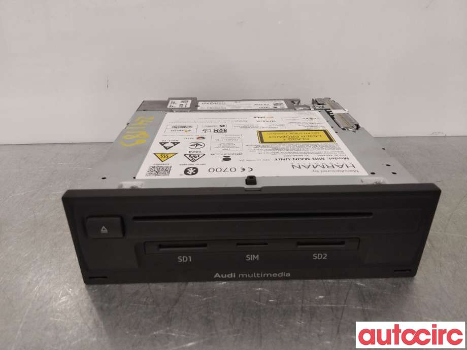 Bilstereo CD-veksler til Audi A3, 2012-2016 (Type III, Fase 1) (AUDI|8V0035036C)