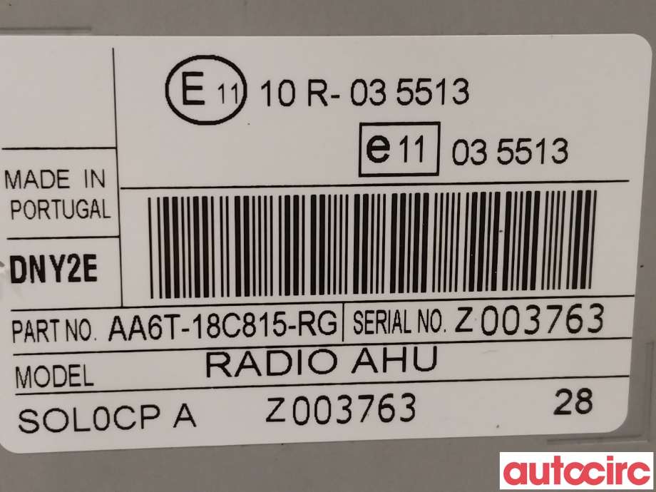 Bilstereo til Ford Fiesta 2008-2012 (Type VI, Fase 1)  (FORD|1873715|AA6T18C815RG)