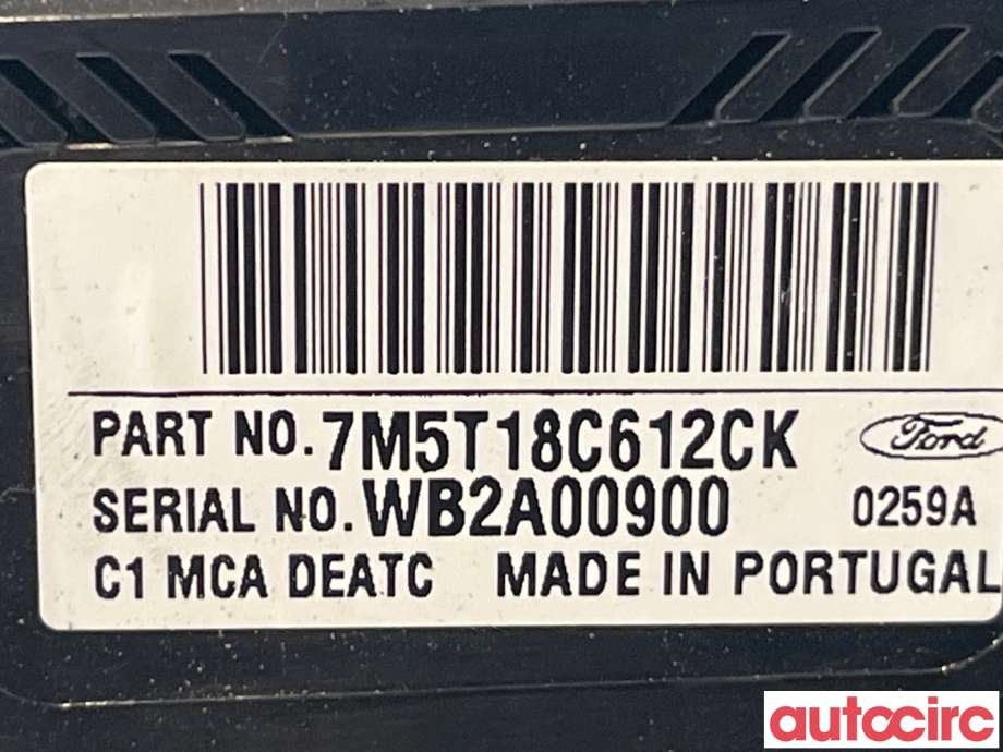 Varmeapparat betjening til Ford Kuga 2008-2012 (Type I)  (FORD|1701140)