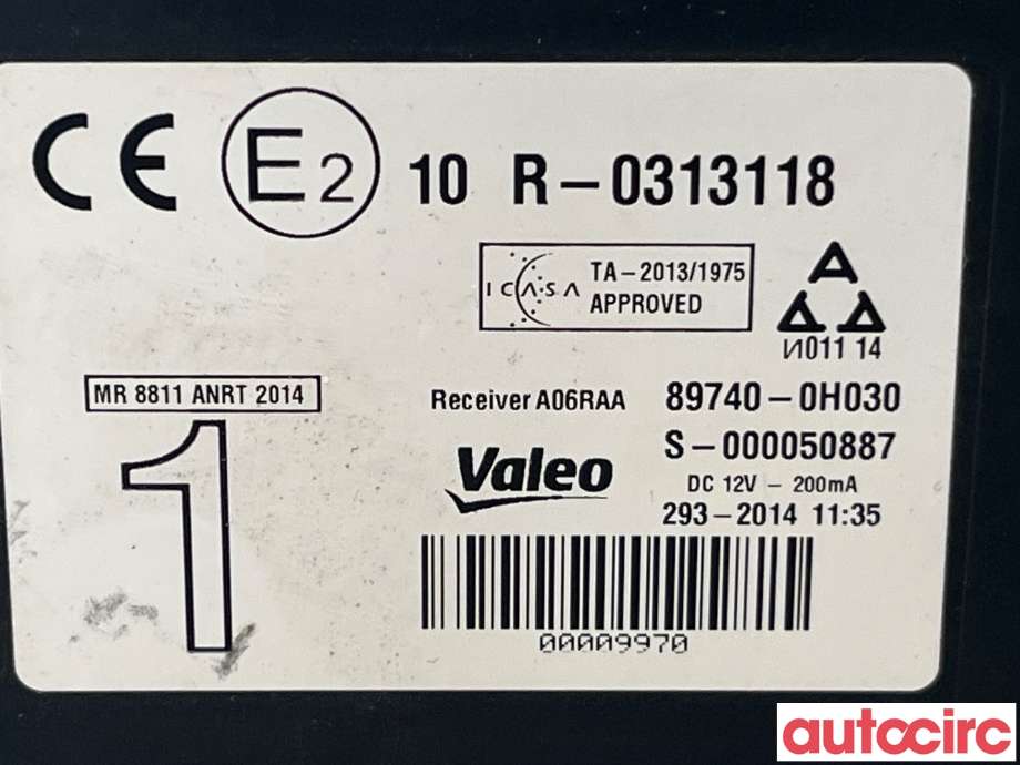Styreenhet sentrallås til Citroën C1 2014-->> (Type II)  (CITROEN|897400H030)