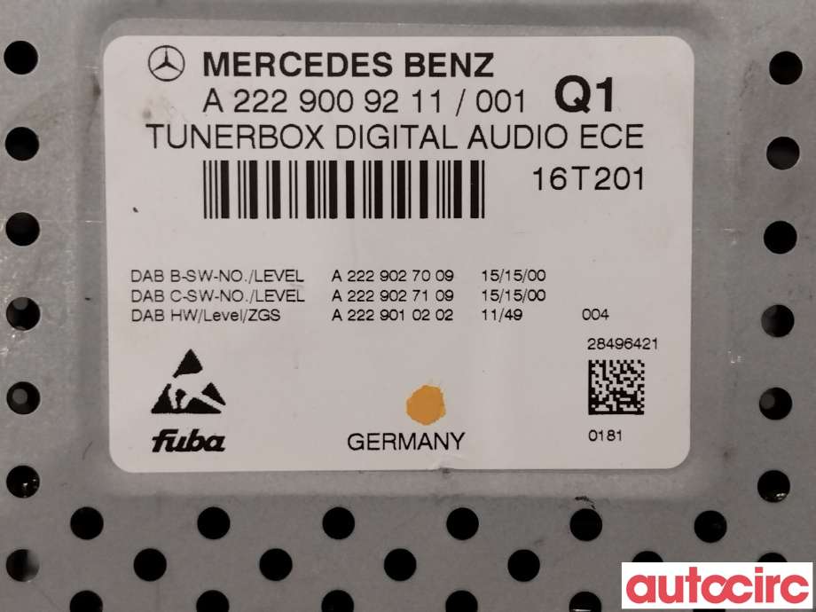 Bilstereo diverse til Mercedes B-Klasse 2011-2018 (W246) (W246) (MERCEDES|A2229009211|)