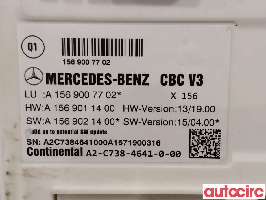 Styreenhet diverse til Mercedes B-Klasse 2011-2018 (W246) (W246) (MERCEDES|A1569007702|)