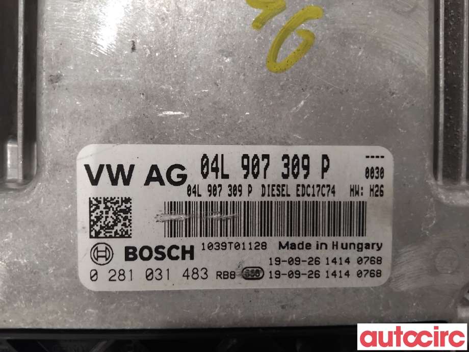 Styreenhet motor til Škoda Octavia 2017-2020 (Type III, Fase 2)  (SKODA|04L906027AA|0281031483|04L907309P)